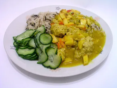 Boller i karry (boulettes au curry)